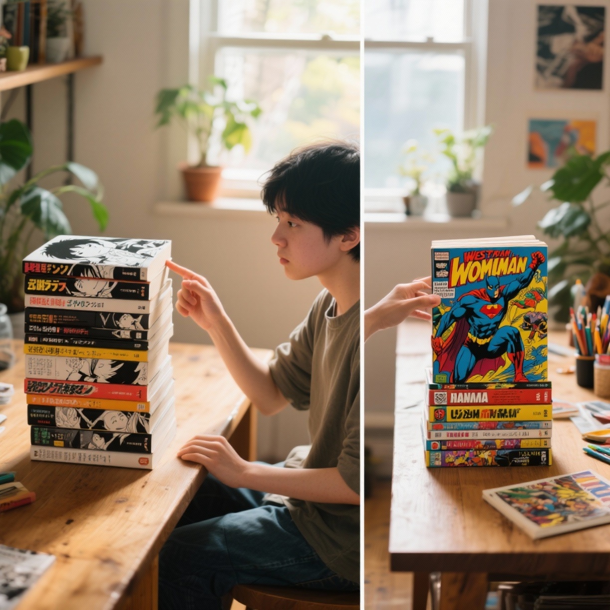 Mangás vs. Quadrinhos Ocidentais: Qual é Melhor para Quem Está Começando?